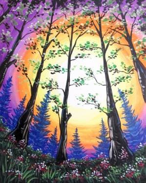 Forest Break Of Dawn - Paint Nite event in Markham, ON