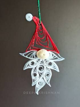 Santa Ornament - Paper Quilling with Deepa Krishnan