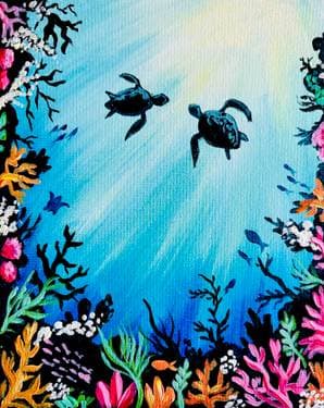 Sea Turtle Dream - Paint and sip event at Vivianos (Fenton) in Fenton, MO - PaintNite.com