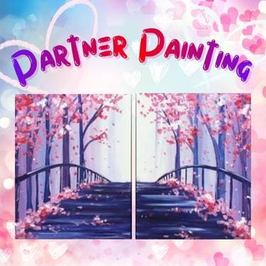 "The Bridge" Partner Painting edition - Paint Nite event in Claremont, CA