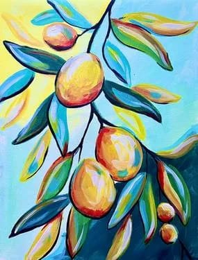 Paint Nite - Sunny Lemon Branch — Painting