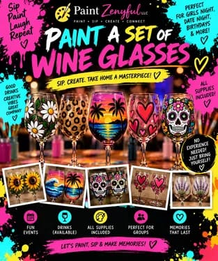 Paint a set of Wine Glasses — Painting