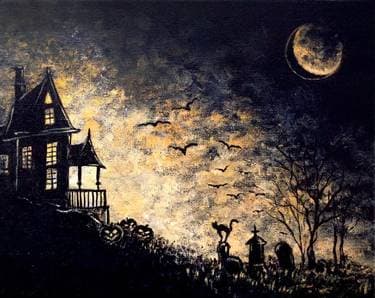 A Spooky Halloween Night - Paint Nite event in Sandy , UT
