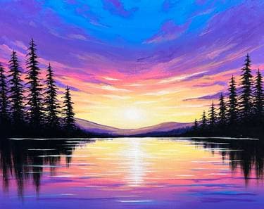 Twilight Reflections - Paint Nite event in Mississauga, ON