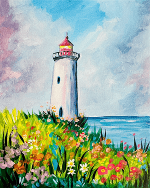 Wildflower Lighthouse - Paint Nite event in Richmond Hill, ON