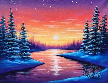 Winter Solstice Sunrise - Paint Nite event in Nepean, ON
