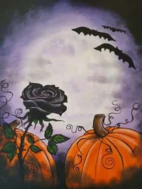 Midnight Rose at the Pumpkin Patch