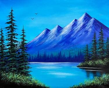 Mountain Lake View - Paint Nite event in The Dalles, OR