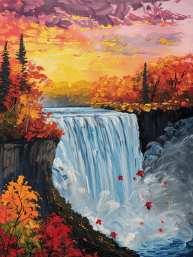 Autumn at Niagara Falls - Paint Nite event in MARKHAM, ON