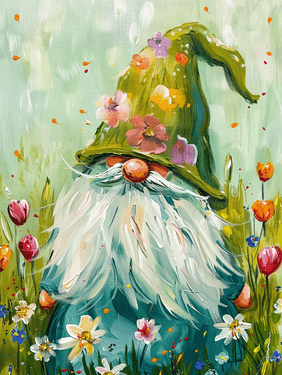 Spring Time Garden Gnome - Paint Nite event in Pittsburg, CA