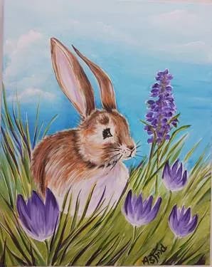 Hop into Lavender Spring — Painting