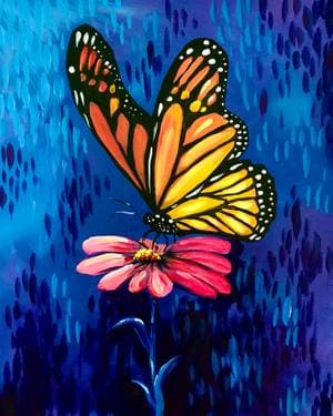 Majestic Monarch Butterfly - Paint Nite event in Moline, IL