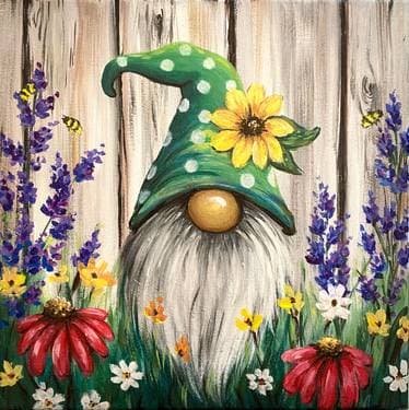 Green Garden Gnome - Paint Nite event in Ottawa, ON