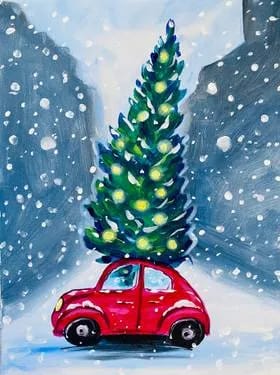 Our Big Christmas Tree — Painting