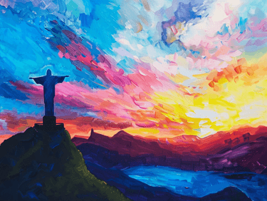 Rio De Janerio- Wanderlust Collection - Paint Nite event in Richmond, BC