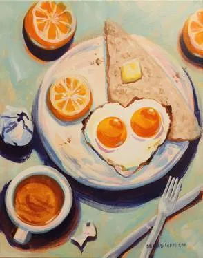 "Love Breakfast" — Painting