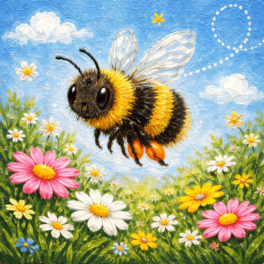 Spring Bumble Bee - Paint Nite event in SONOMA, CA