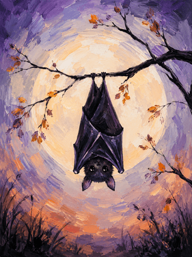 Full Moon Halloween Bat at Ace & Vine in Napa — Painting