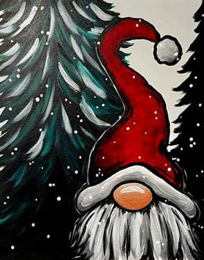Santa Gnome - Paint and sip event at Warm Belly Farm and Garden Center in Cottage Grove , WI - PaintNite.com