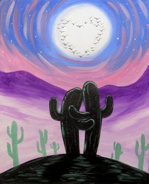 Cactus Love - Paint Nite event in Gold Canyon, AZ