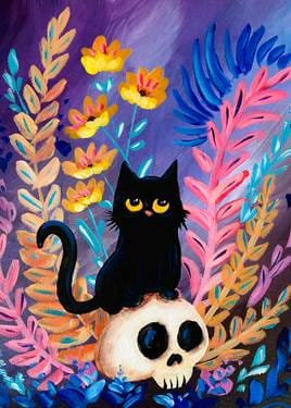 My Spooky Little Kitty Cat — Painting