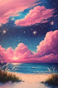 Magical Beach Sunset at Mtn. Mike's in Santa Rosa — Painting