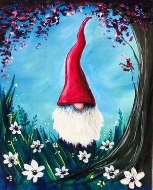 Gnome for Spring - Paint Nite event in Boston, MA