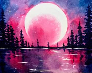Crescent Moonlight Delight - Paint Nite event in Airdrie, AB