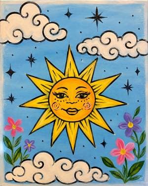 Sunshine on a Cloudy Day - Paint Nite event in SAN JOSE, CA
