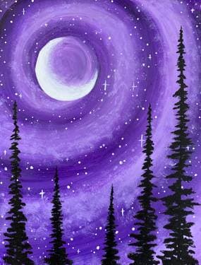 Purple Galaxy Forest - Paint Nite event in Natrona Heights , PA
