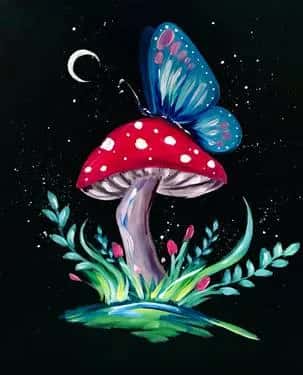 Magic Mushroom Butterfly