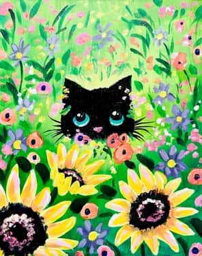Sunflower Garden Cat