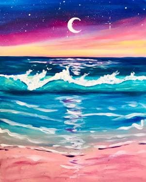Crescent Wave Wonder - Paint Nite event in Moline, IL