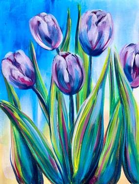 Tantalizing Tulips - Paint Nite event in Gilbertville, MA