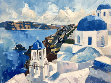 Santorini- Wanderlust Collection - Paint Nite event in MARKHAM, ON