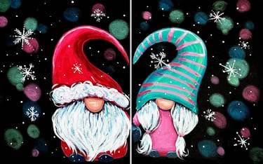 Holiday Love Gnomes: Partner Painting - Paint Nite event in Toronto, ON
