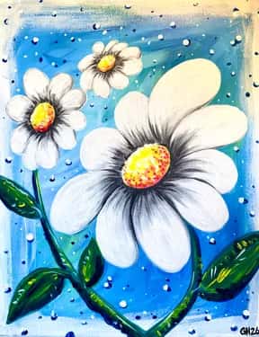 Big Daisies in Mist