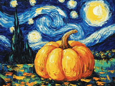 Vincent Van Gourds Starry Fright — Painting