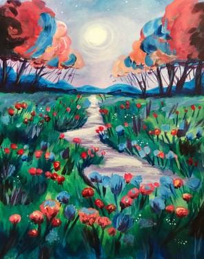 Autumn Moon Glow — Painting
