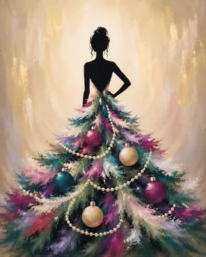 Christmas Glamour Night Out II — Painting