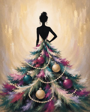 Christmas Glamour Night Out II - Paint Nite event in NAPA, CA
