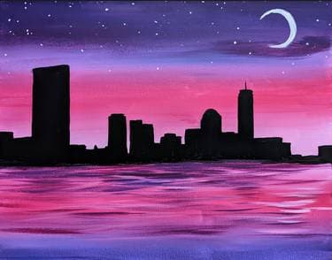 Beautiful Boston Sunset - Paint Nite event in Boston, MA