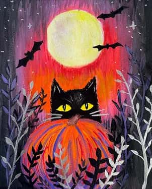Halloween Gothic Harvest Cat