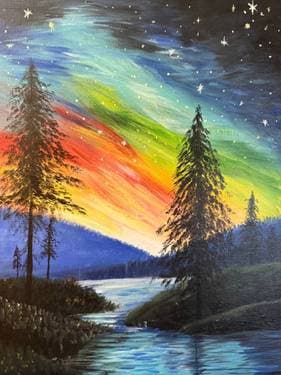 Aurora Serenity/Sérénité Boréale - Paint Nite event in Saint-Jean-sur-Richelieu, QC