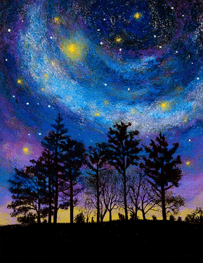 Milky Way in the Forest - Paint Nite event in Pointe-Claire, QC