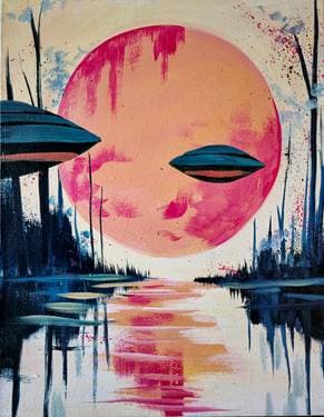 UFOh Yeah! - Paint and sip event at Sidelines Sports Bar & Grill - Glen Burnie in Glen Burnie, MD - PaintNite.com