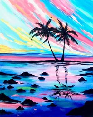 Rockin' Sunset Palms - Paint Nite event in MISSISSAUGA, ON