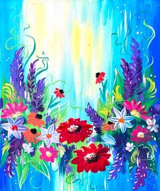 Spring Floral Madness - Paint Nite event in Boston, MA