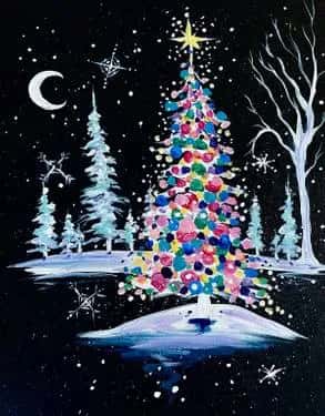 Snowy Christmas Night