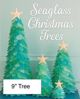 9" Seaglass Christmas Tree (Real Seaglass) - Paint Nite event in Sacramento , CA